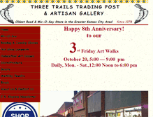 Tablet Screenshot of 3trailstradingpost.com